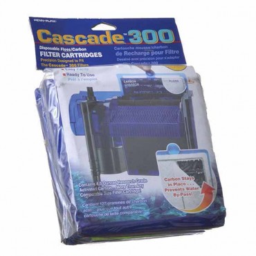 Cascade 300 Disposable Floss and Carbon Power Filter Cartridges - 3 Pack