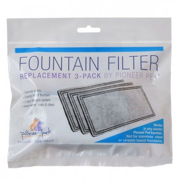 Pioneer Replacement Filters for Plastic Raindrop and Fung Shui Fountains - 3 Pack - 4 Pieces