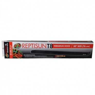 Zoo Med Reptisun T8 Terrarium Hood - 30 in. Fixture without Bulb - 24 in. Bulb Required