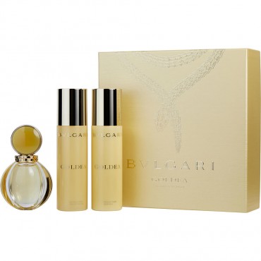 Bvlgari Goldea - Eau De Parfum Spray 1.7 oz And Body Milk 6.8 oz And Bath And Shower Gel 6.8 oz
