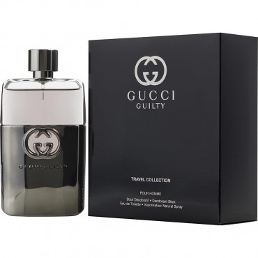 Gucci Guilty Pour Homme - Eau De Toilette Spray 3 oz And Deodorant Stick 2.4 oz Travel Offer