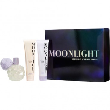 Moonlight By Ariana Grande - Eau De Parfum Spray 3.4 oz And Body Souffle 3.4 oz And Bath And Shower Gel 3.4 oz