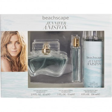 Jennifer Aniston Beachscape - Eau De Parfum Spray 2.9 oz And Body Mist 8 oz And Eau De Parfum Spray 0.5 oz