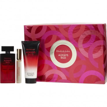 Always Red - Eau De Toilette Spray 1.7 oz And Red Drops Souffle 3.3 oz And Eau De Toilette Rollerball 0.33 oz