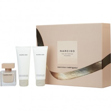 Narciso Rodriguez Narciso Poudree - Eau De Parfum Spray 1.6 oz And Body Lotion 2.5 oz And Shower Cream 2.5 oz