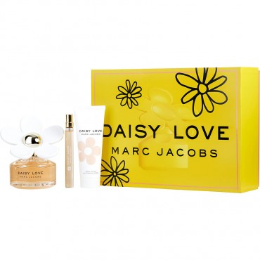 Marc Jacobs Daisy Love - Eau De Toilette Spray 3.4 oz And  Body Lotion 2.5 oz And Eau De Toilette Pen Spray 0.33 oz Mini