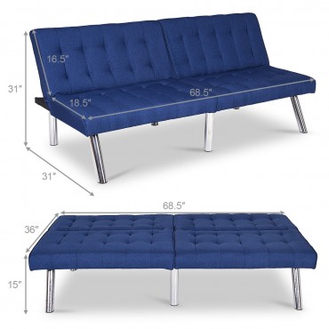 Split Back Futon Sofa Bed Convertible Couch