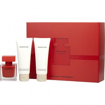 Narciso Rodriguez Narciso Rouge - Eau De Parfum Spray 1.6 oz And Body Lotion 2.5 oz And Shower Gel 2.5 oz