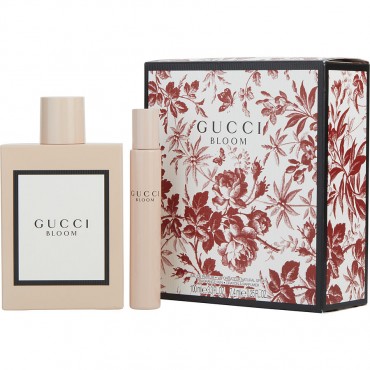 Gucci Bloom - Eau De Parfum Spray 3.3 oz And Eau De Parfum Rollerball 0.25 oz Mini
