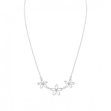 18 in. Diamond Cut Flower Necklace