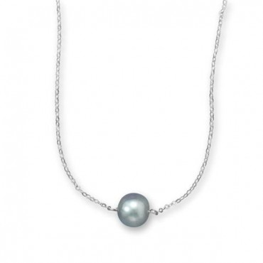 16 in. + 2 in. Silver Cultured Freshwater Pearl Necklace