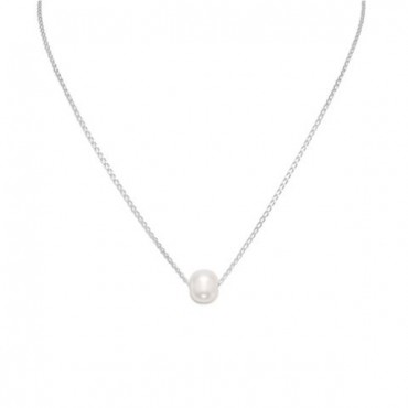 16 in. + 2 in. Floating Cultured Freshwater Pearl Necklace