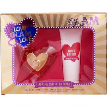 Agatha Ruiz De La Prada Love Glam - Eau De Toilette Spray 2.7 oz And Body Lotion 2.5 oz