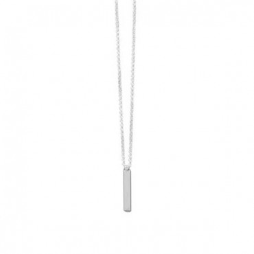 18 in. Sterling Silver Drop Bar Necklace