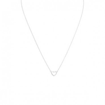 Matte Cut Out Heart Necklace