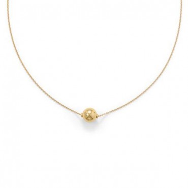 14 Karat Gold Plate Bead Necklace