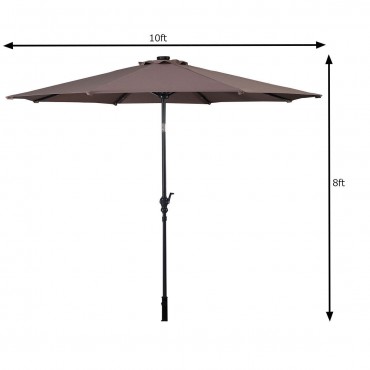 10 Ft. Patio Outdoor Sunshade Hanging Umbrella