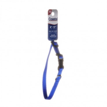 Tuff Collar Nylon Adjustable - Blue - 3 8 W x 8 - 12 Long