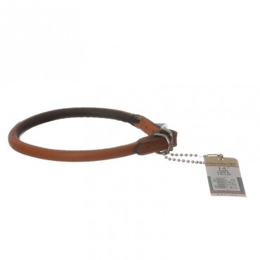 Circle T Leather Round Collar - Tan - 14 Neck