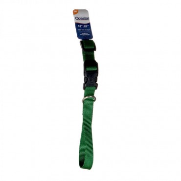 Tuff Collar Nylon Adjustable Collar - Hunter Green - 14 - 20 Long x 5 8 Wide