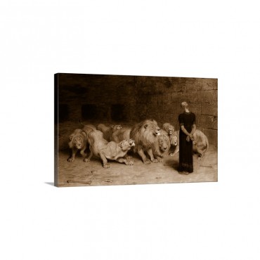 Daniel in the Lions' Den, 1872 Wall Art - Canvas - Gallery Wrap