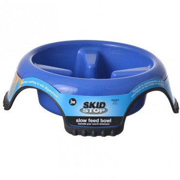 JW Pet Skid Stop Slow Feed Bowl - Jumbo - 13 Wide x 3.75 High 10 cups