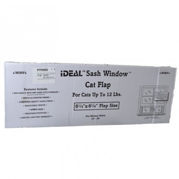 Perfect Pet Aluminum Sash Window Cat Door - 33 - 38 High