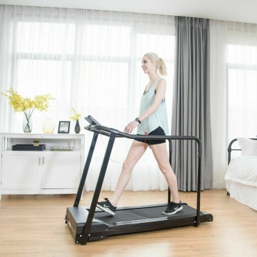 Goplus Electric Walking Jogging Treadmill With Extra - Long Handles