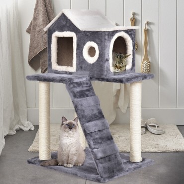 36 In. Tower Condo Scratching Posts Ladder Cat Tree