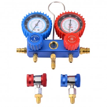 R134A Manifold Air Conditioner Gauge Set With Case