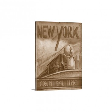 New York Central Line Wall Art - Canvas - Gallery Wrap