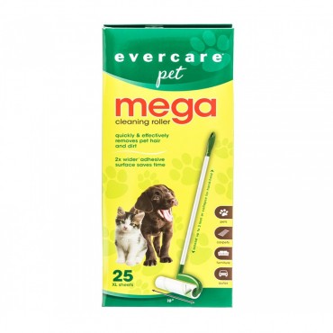 Evercare Large Surface Mega Lint Roller - 3 Extandable Handle - 25 Sheet Roll