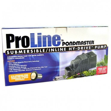 Pond master Pro Line Submersible/Inline Hy-Drive Pump - 4,000 GPH with 20' Cord