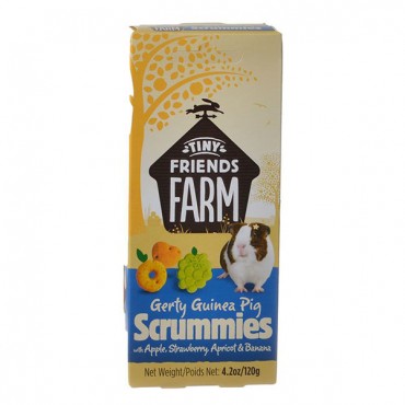 Tiny Friends Farm Gerty Guinea Pig Scrummies with Apple, Strawberry, Apricot and Banana - 4.2 oz - 5 Pieces