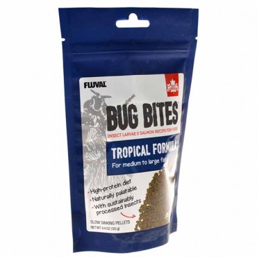 Flu val Bug Bites Tropical Formula Granules for Medium-Large Fish - 4.4 oz