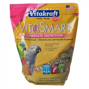 Vitakraft VitaSmart Complete Nutrition Parrot & Conure Food - 4 lbs