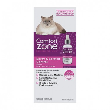 Comfort Zone Spray and Scratch Control Spray for Cats and Kittens - 4 oz