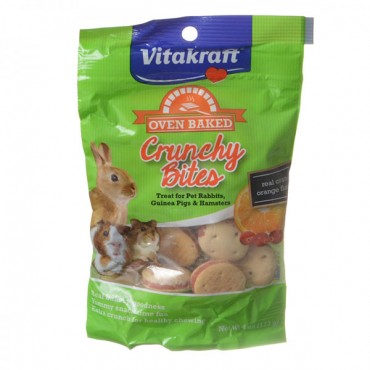Vitakraft Oven Baked Crunchy Bites Small Pet Treats - Real Cran-Orange Flavor - 4 oz - 3 Pieces