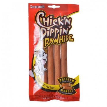 Sergeants Chick'N Dippin' Rawhide Chew Sticks - 4 Pack - 2 Pieces