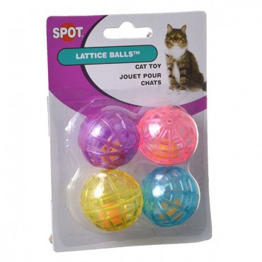 Spot Spot nips Lattice Balls Cat Toys - 4 Pack - 5 Pieces