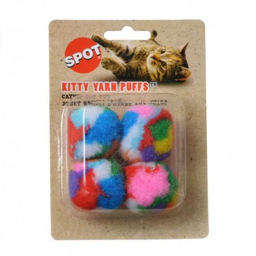 Spot Spotnips Yarn Puffballs Cat Toys - 4 Pack - 5 Pieces