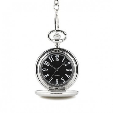 Classic Pocket Watch With Black Face