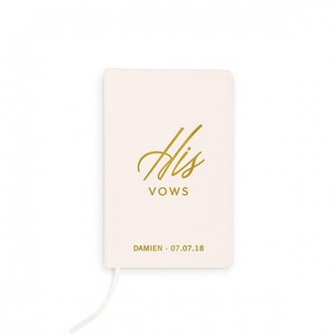 Ivory Linen Pocket Journal - His Vows Emboss