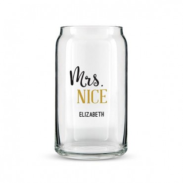 Can Shaped Glass Personalized - Mrs. Nice Printing
