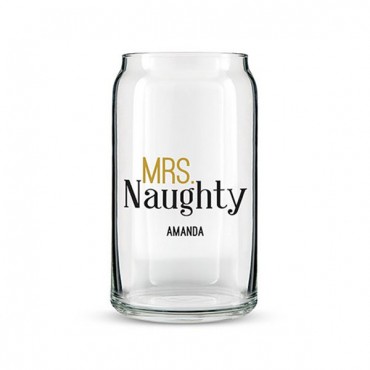 Can Shaped Glass Personalized - Mrs. Naughty Printing