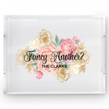 Rectangular Acrylic Tray - Fancy Another Modern Floral Print