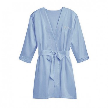 Premium Silky Kimono Robe With Pockets - Periwinkle