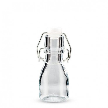 Mini Swing Top Glass Bottle - 2 1/2 Oz. - 70 ml - Pack of 6
