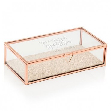 Personalized Glass Jewelry Box - Every Day I'm Sparklin' Printing