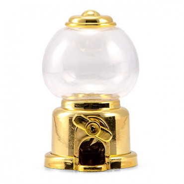 Mini Gumball Machine Party Favor - Gold Pack of 2 - 4 Pieces
